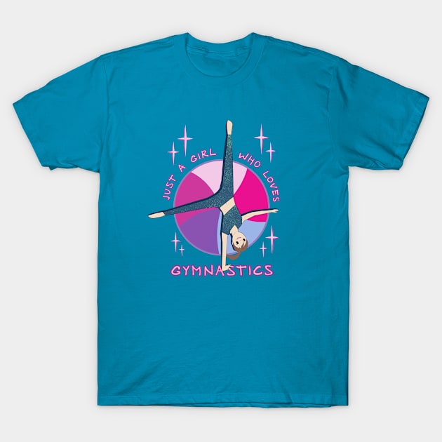 Funny Gymnast Anime Girl Cartwheel Gymnastics Stars T-Shirt by French Salsa